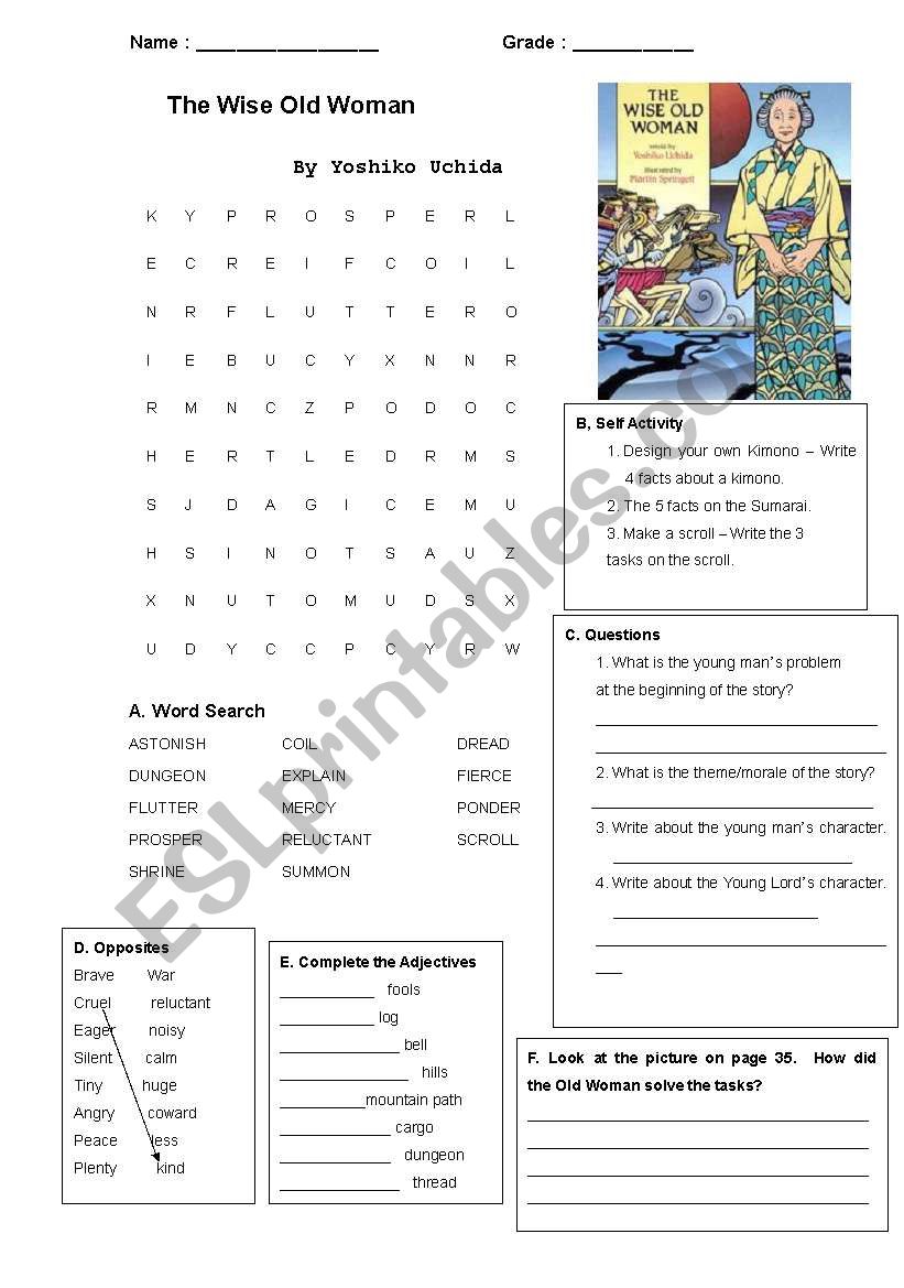 The Wise Old Woman worksheet
