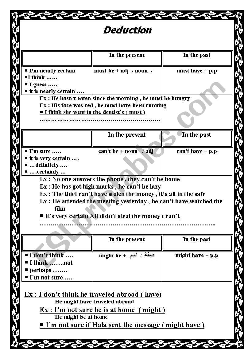 deduction , should and conjunctions 