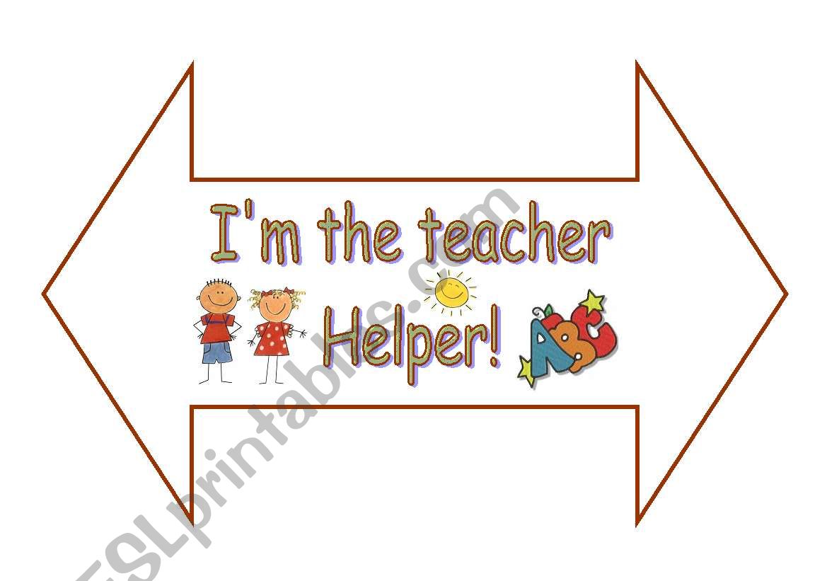 teacher helper worksheet