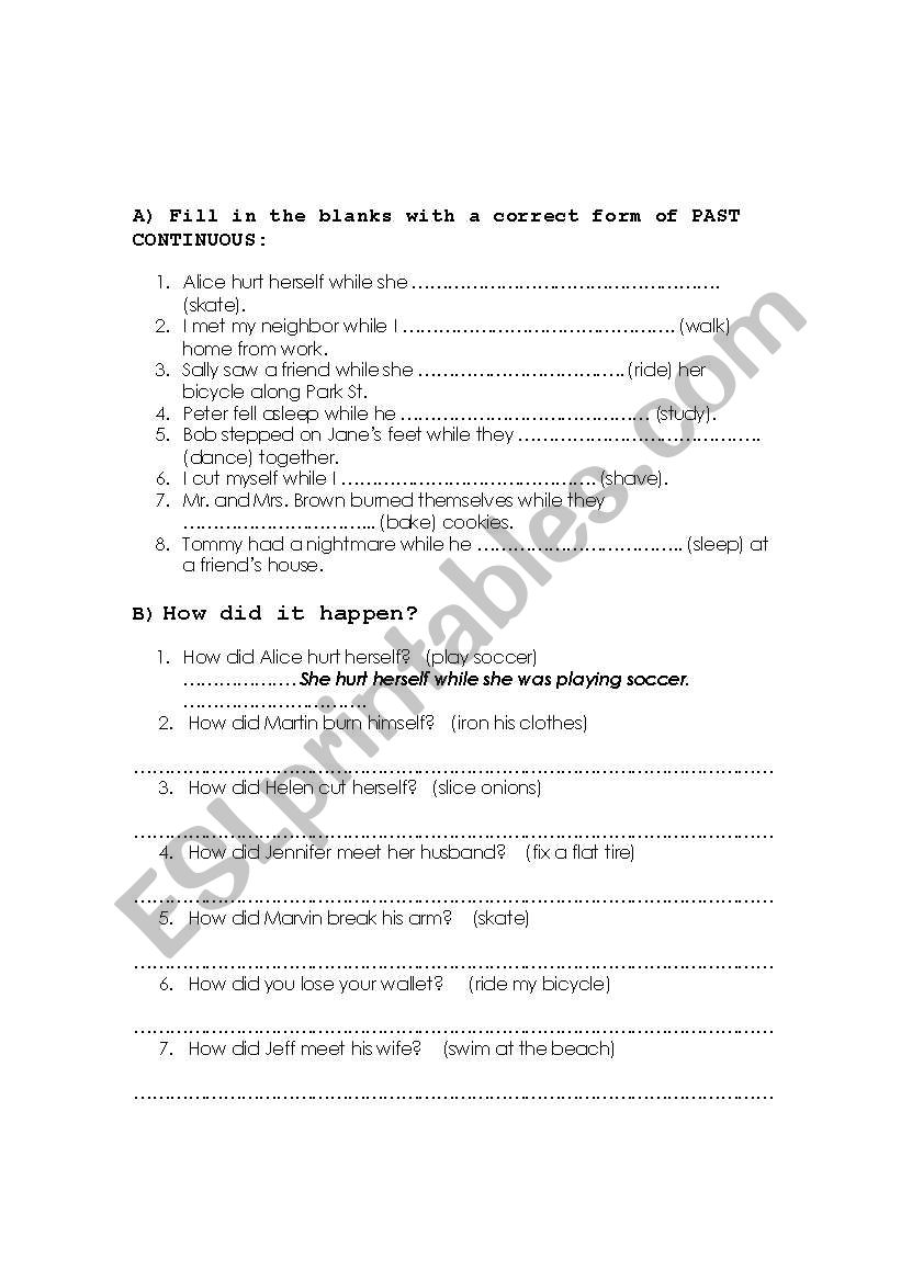 S.Past & S.Past C. worksheet