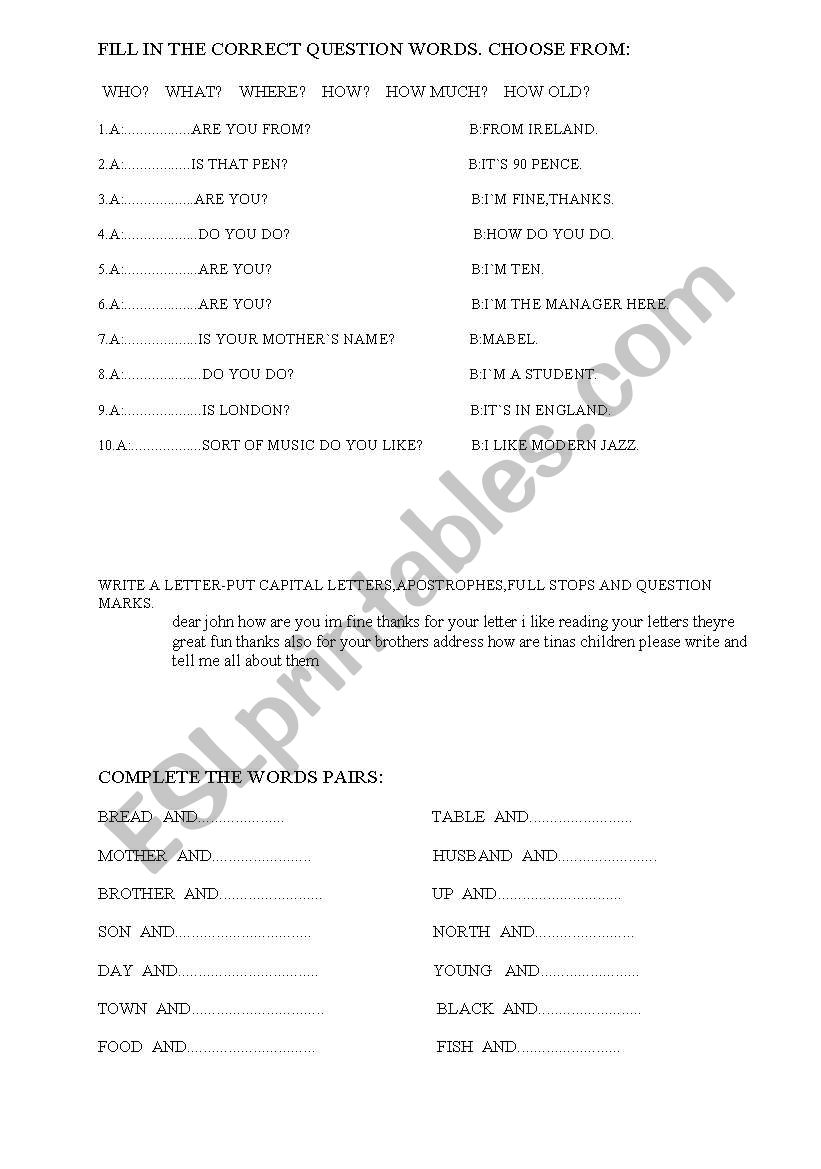 RELAX worksheet