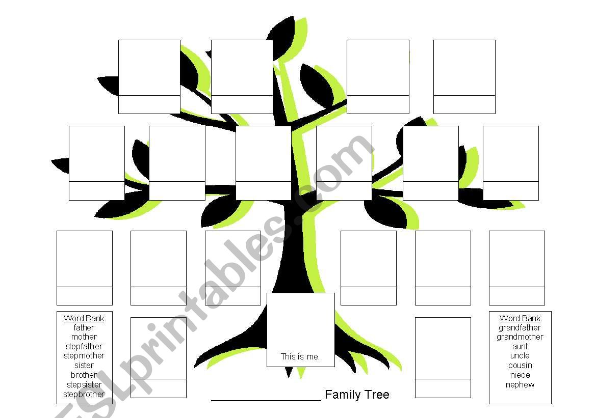 Family Tree worksheet