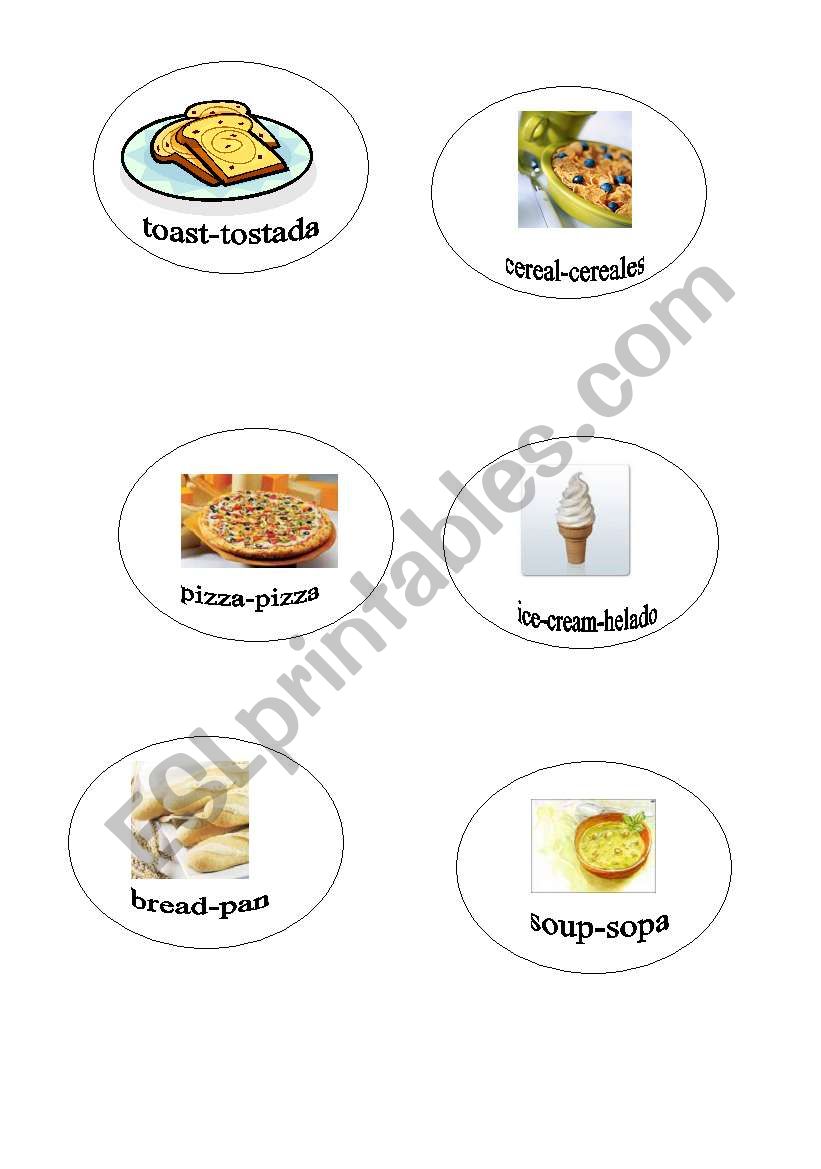 food worksheet