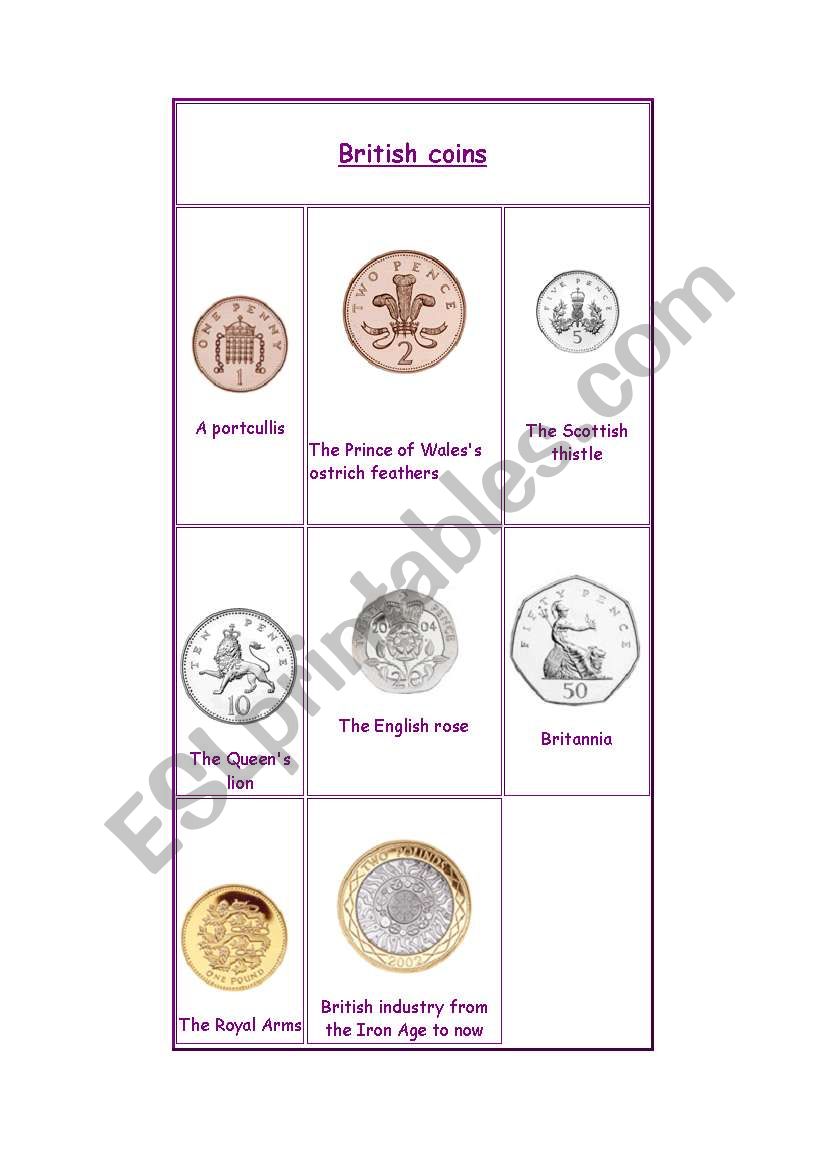 British coins worksheet