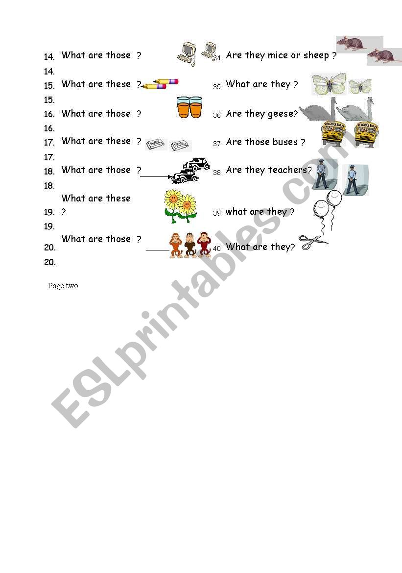 irregular plurals part 2 worksheet