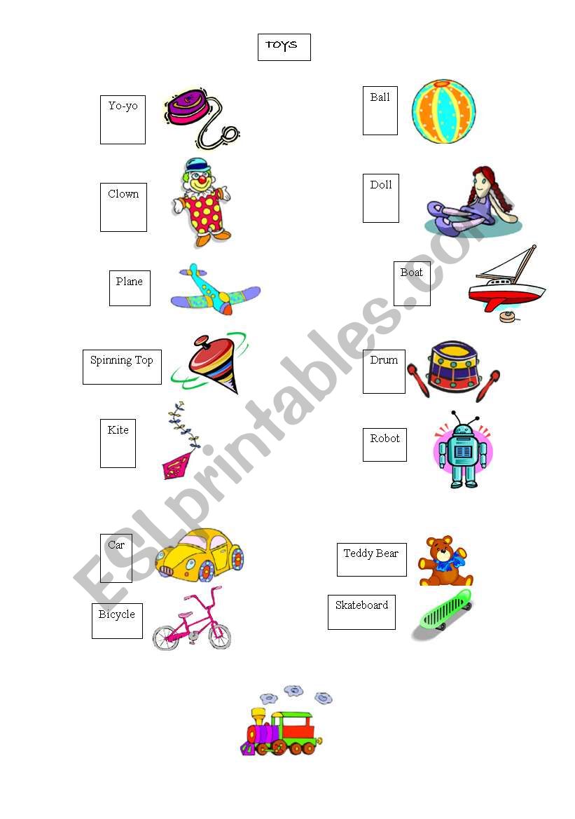 Toys worksheet