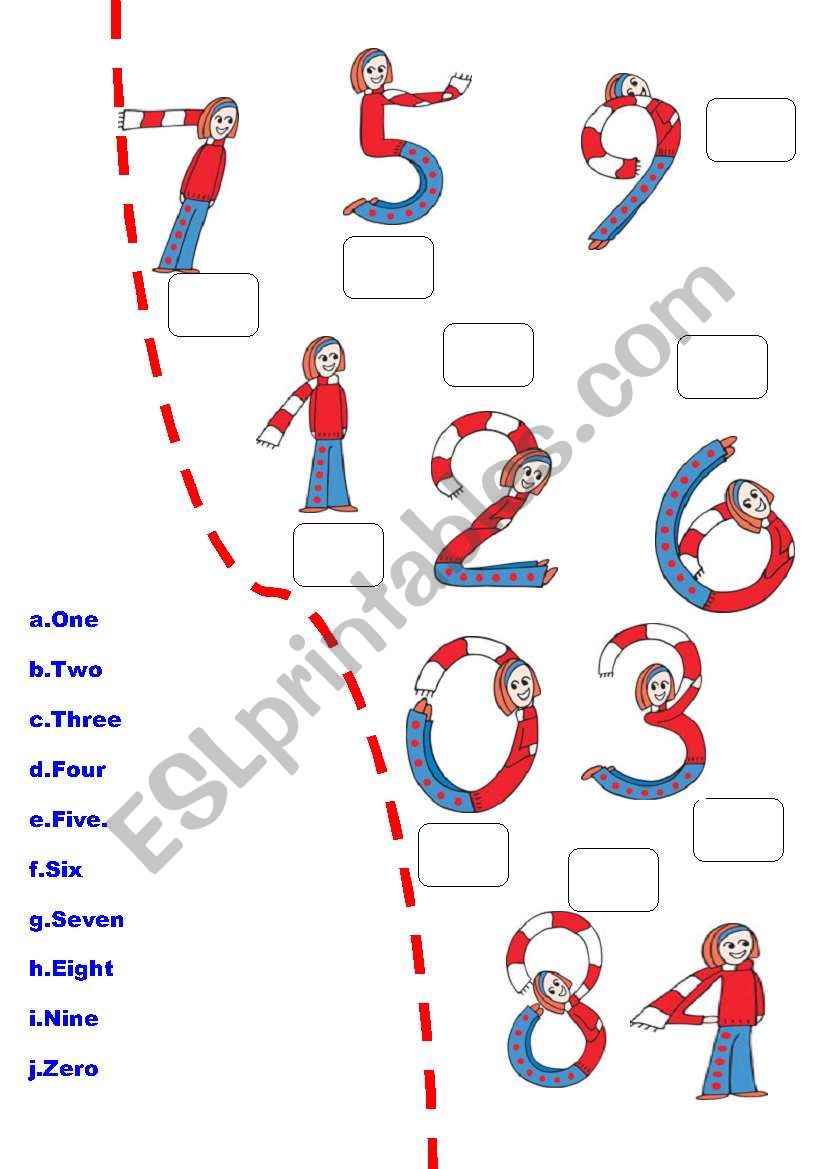 Match the numbers worksheet