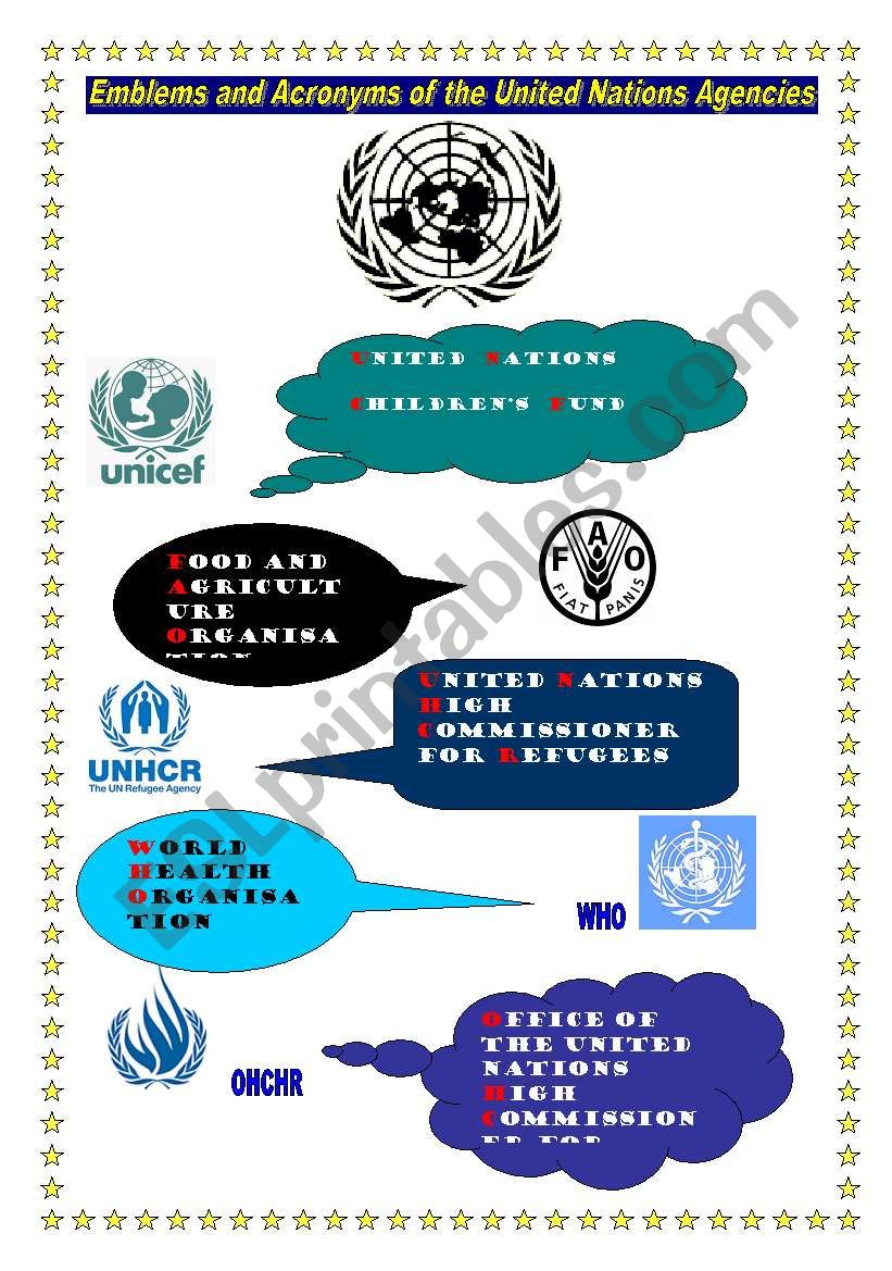 Emblems and Acronyms of the United Nations Agencies