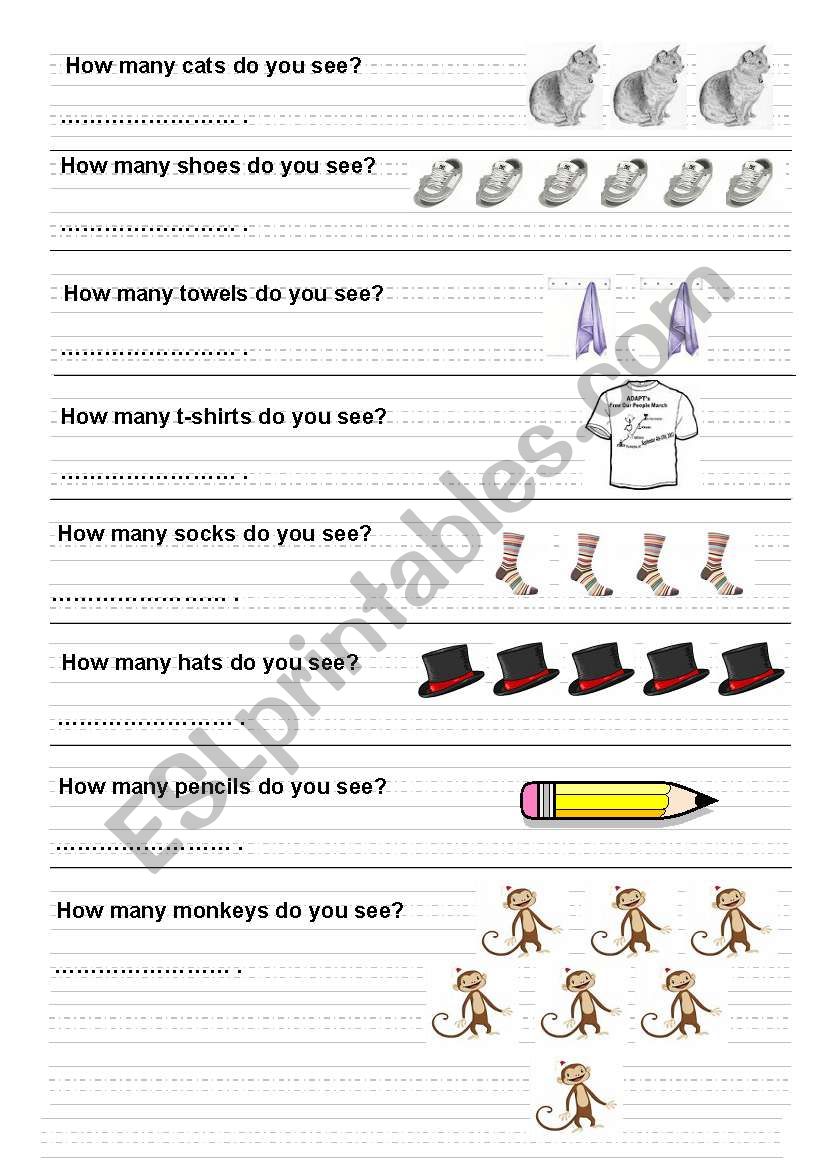 How many? worksheet