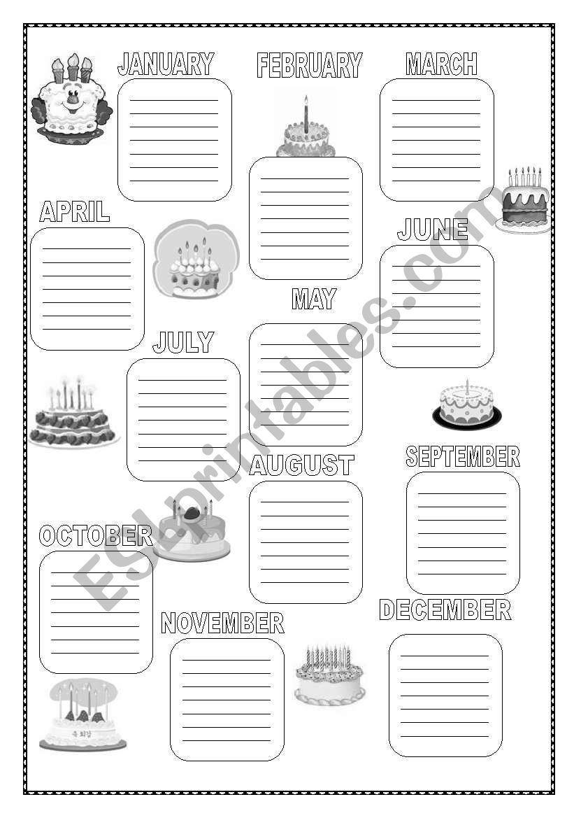 HAPPY BIRTHDAY worksheet