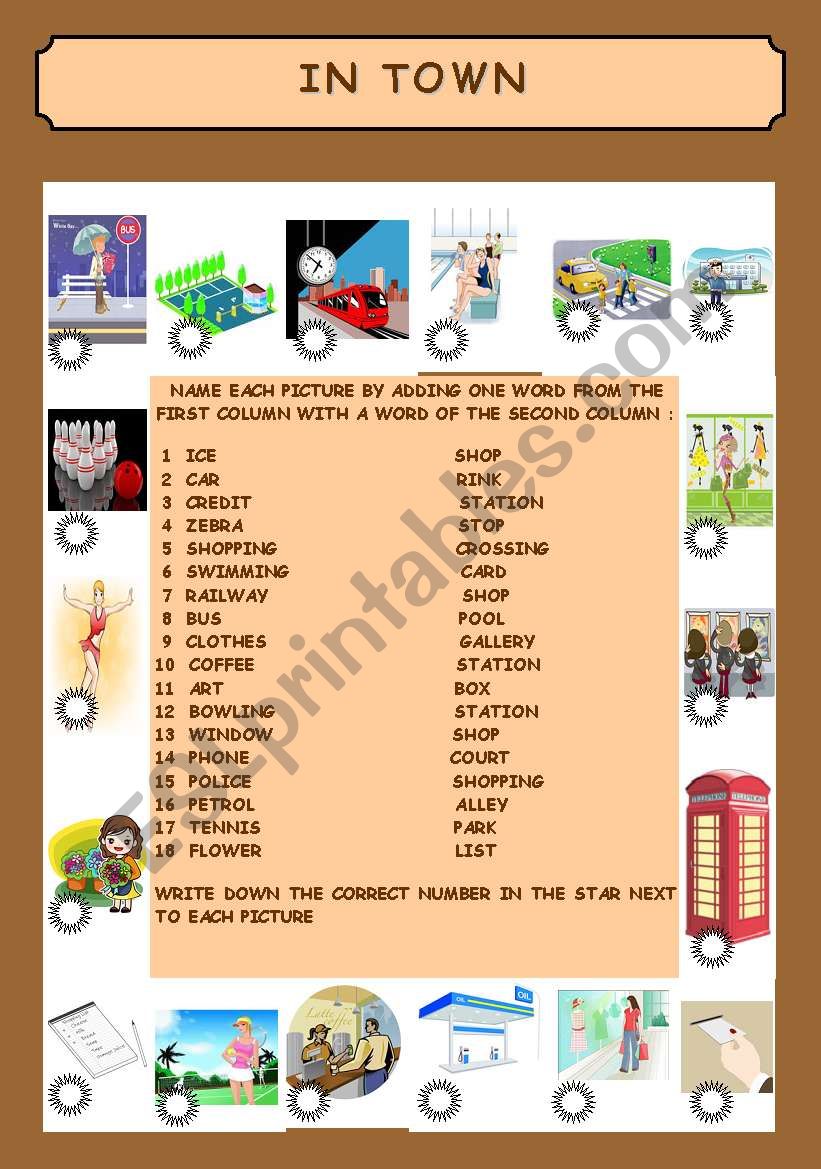 TOWN COMPOUNDS worksheet