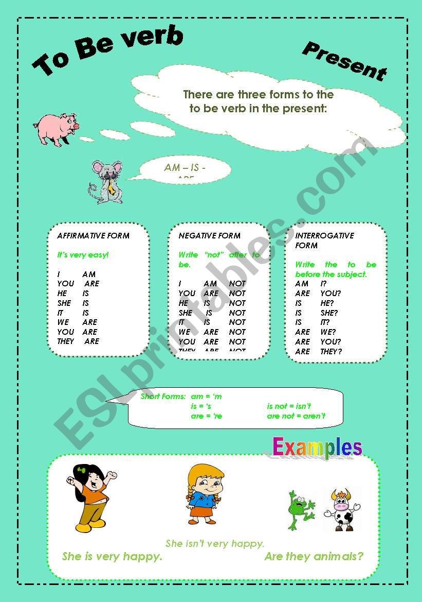 To be verb - Simple Present worksheet