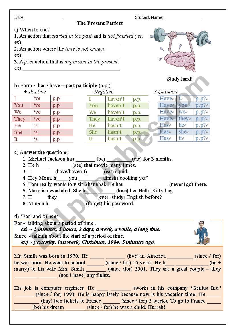 The Definitive Present Perfect (to be used with a PPT)