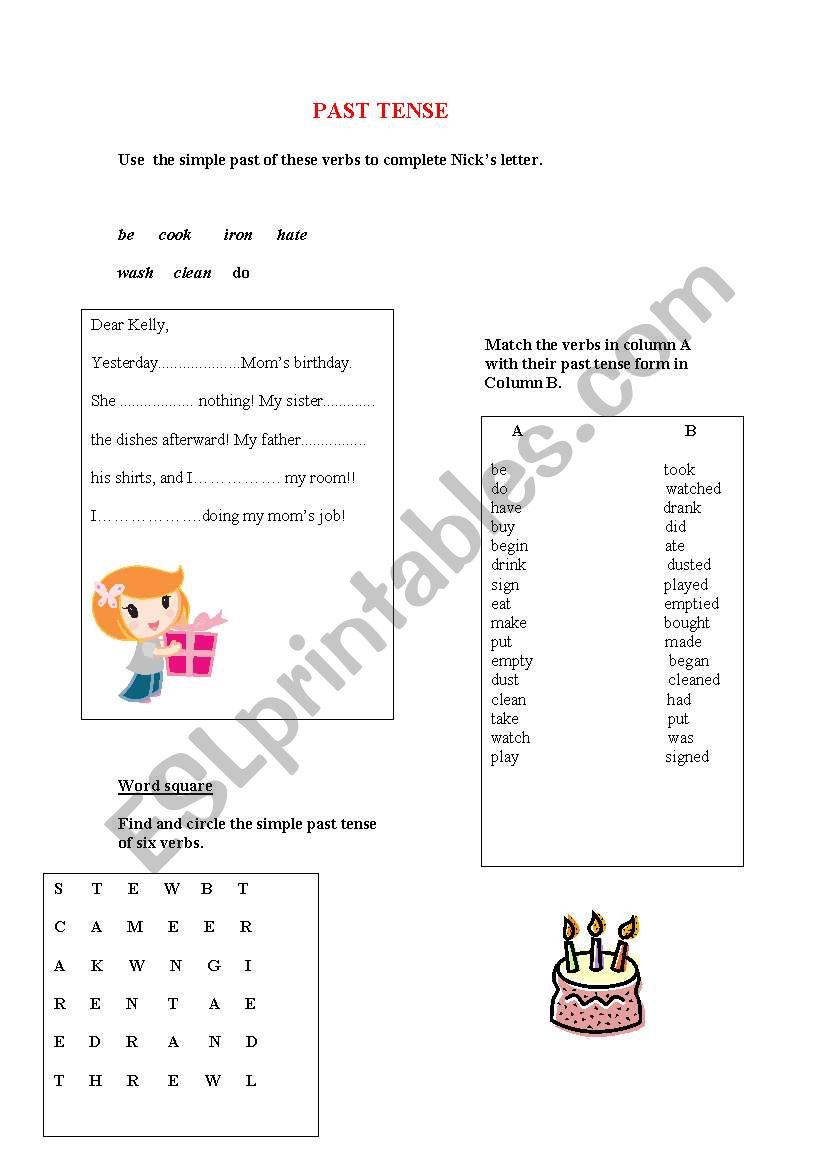 Past tense worksheet