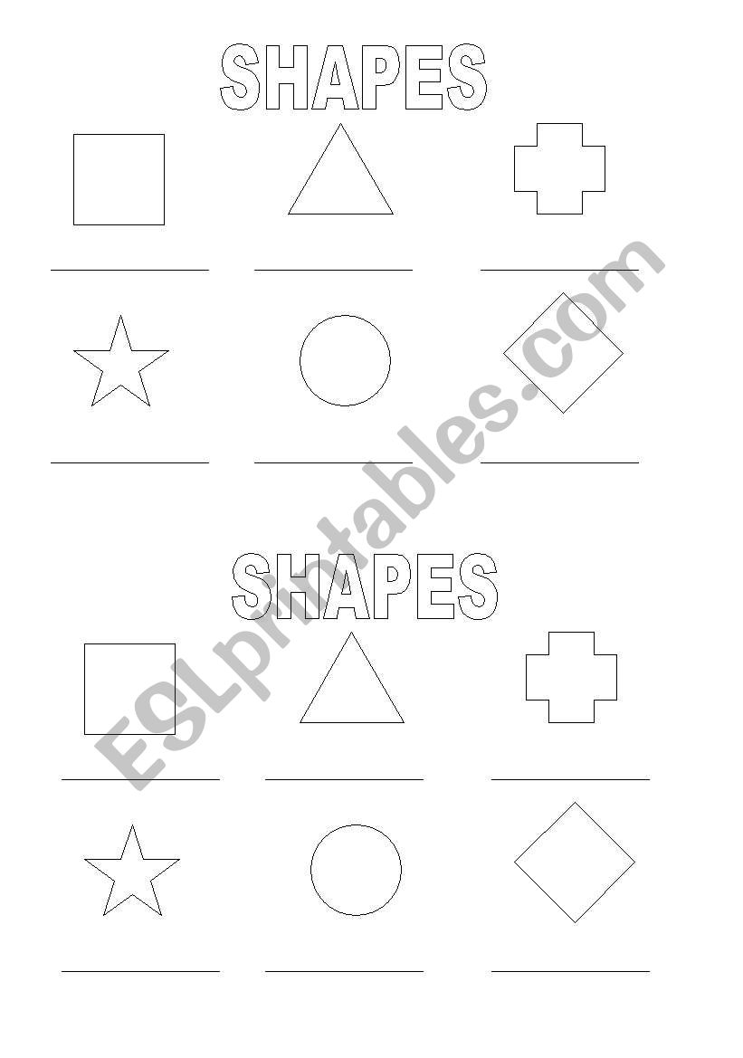 Shapes worksheet