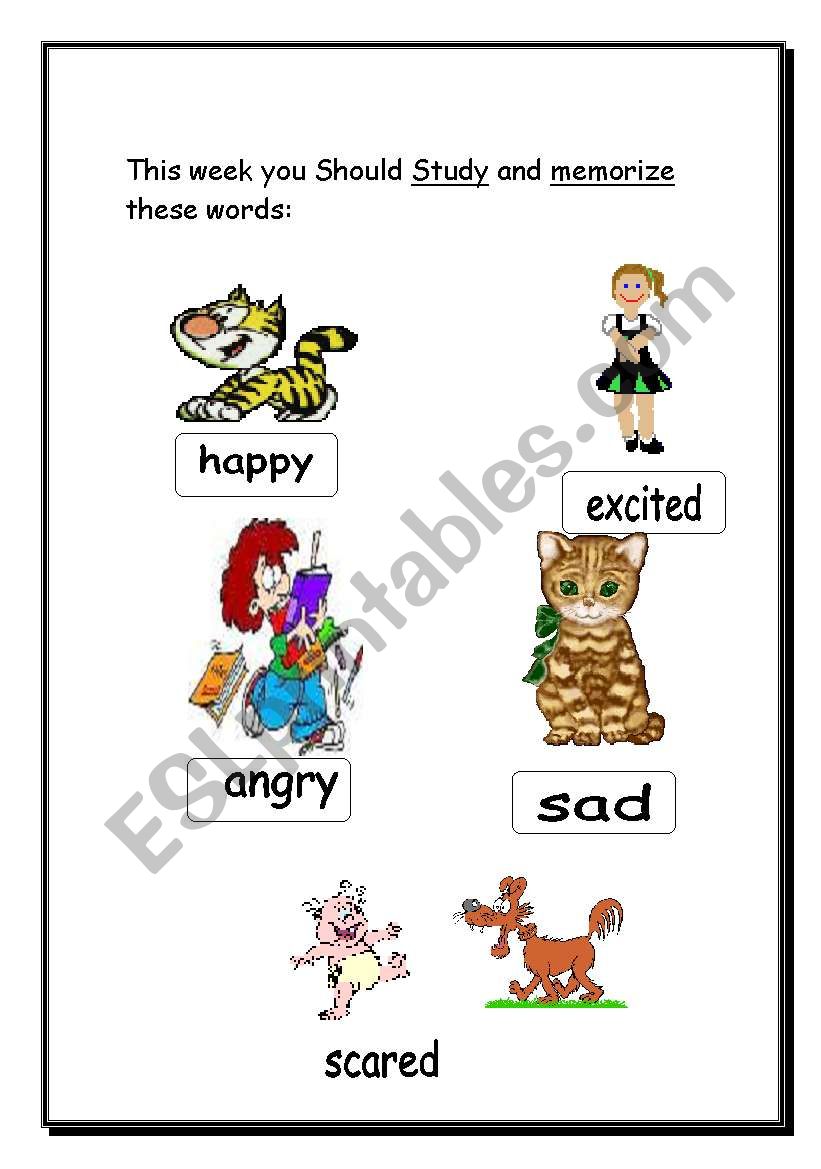 Feelings worksheet