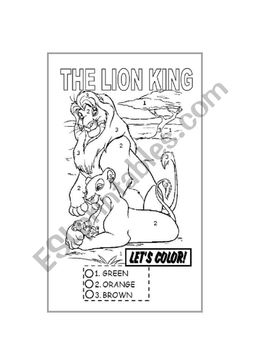 Lets color worksheet