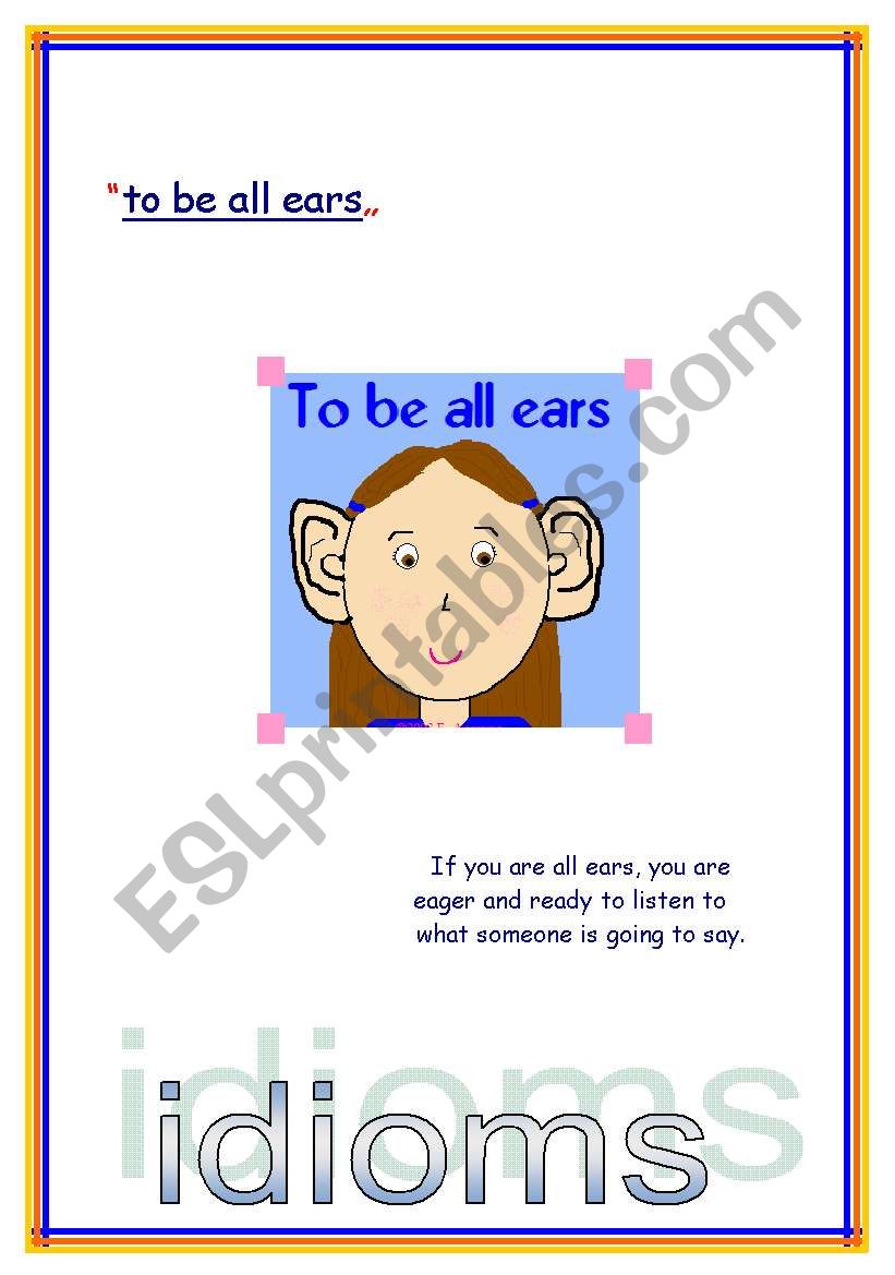 idioms worksheet