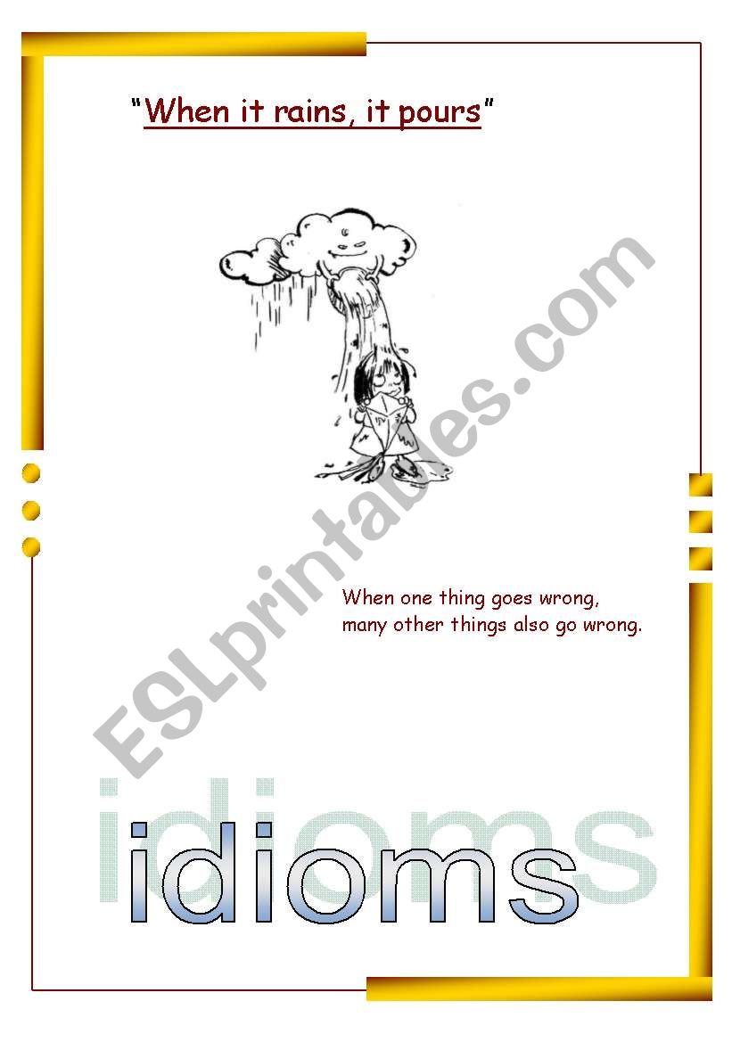 idioms2 worksheet