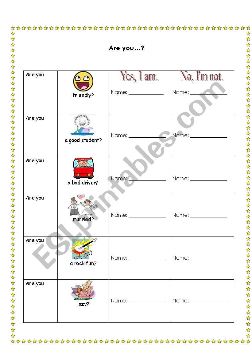 Verb to be practice worksheet