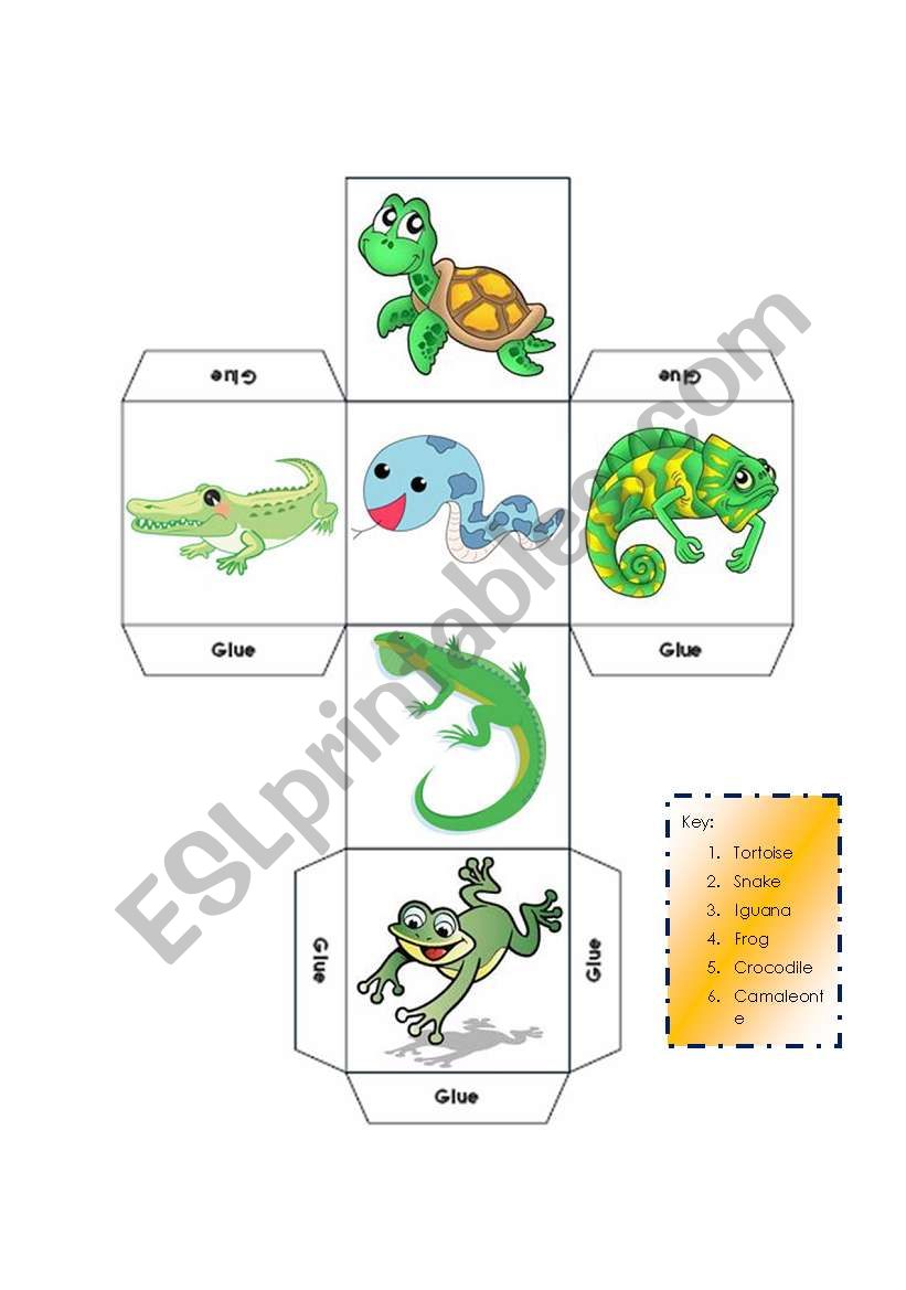 DICE - LEARNING ABOUT REPTILES - KEY INCLUDED