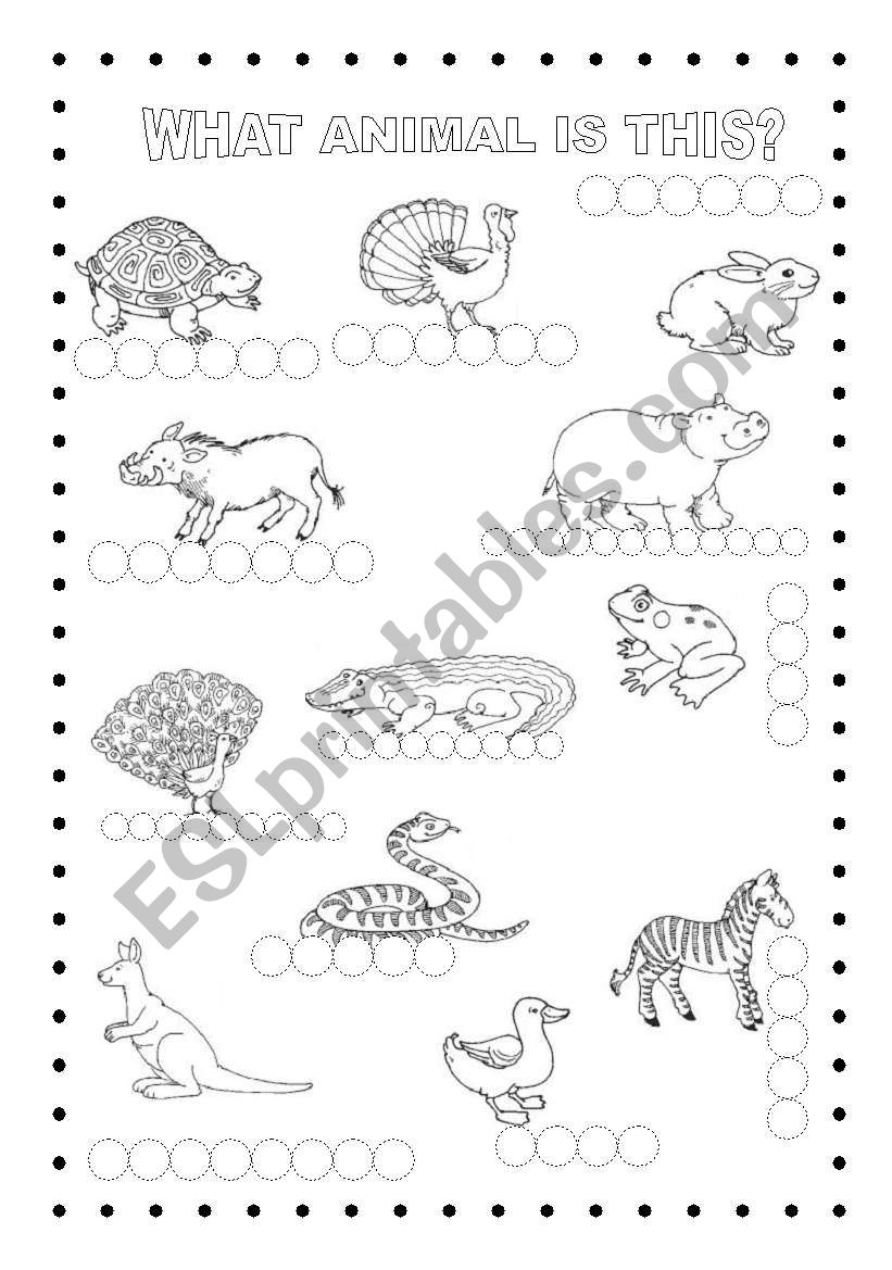 WHAT ANIMAL IS THIS? worksheet