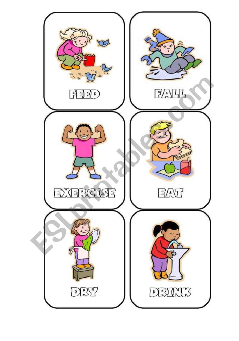 Verbs from C to F worksheet