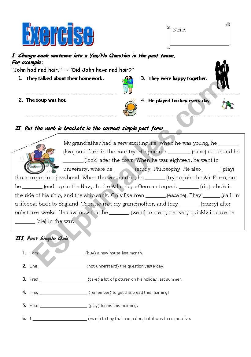 Exercise worksheet