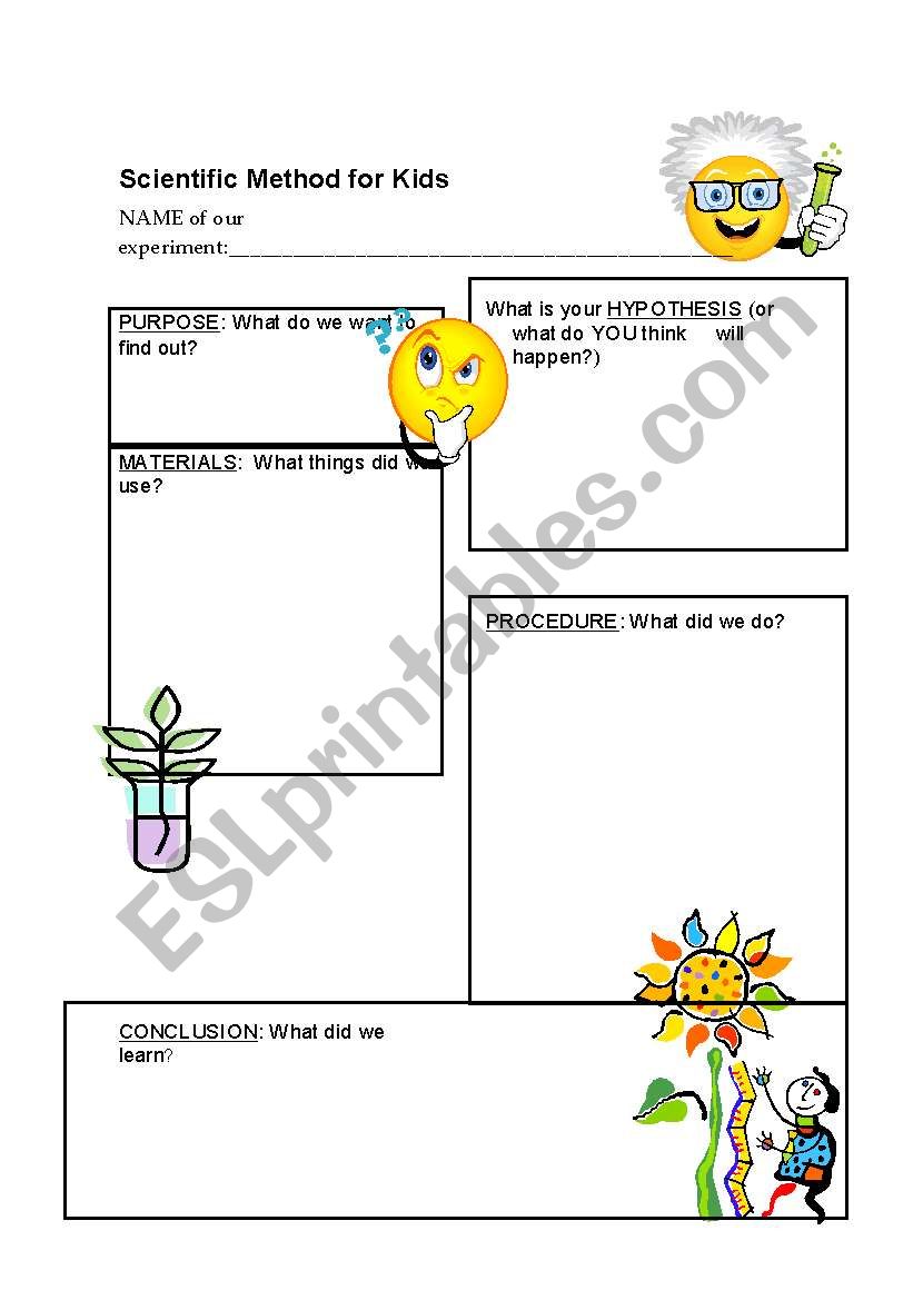 Scientific Method Worksheet Elementary