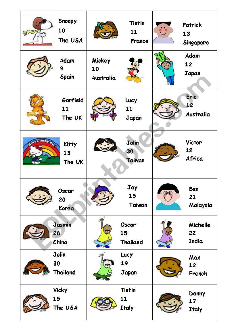 Where are you from? worksheet