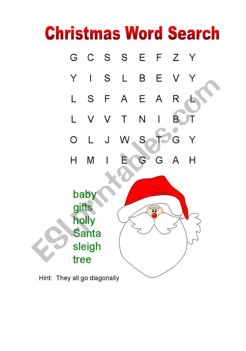 Christmas word search (4 pages)