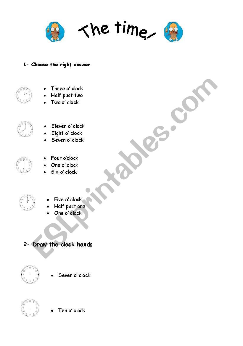 The time! worksheet