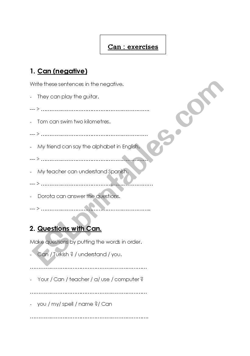 Can worksheet