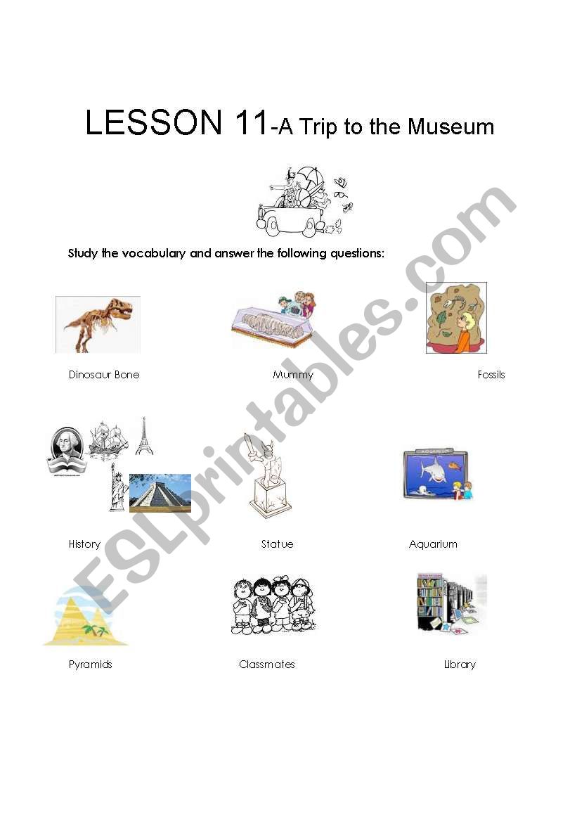 A Trip to the Museum worksheet