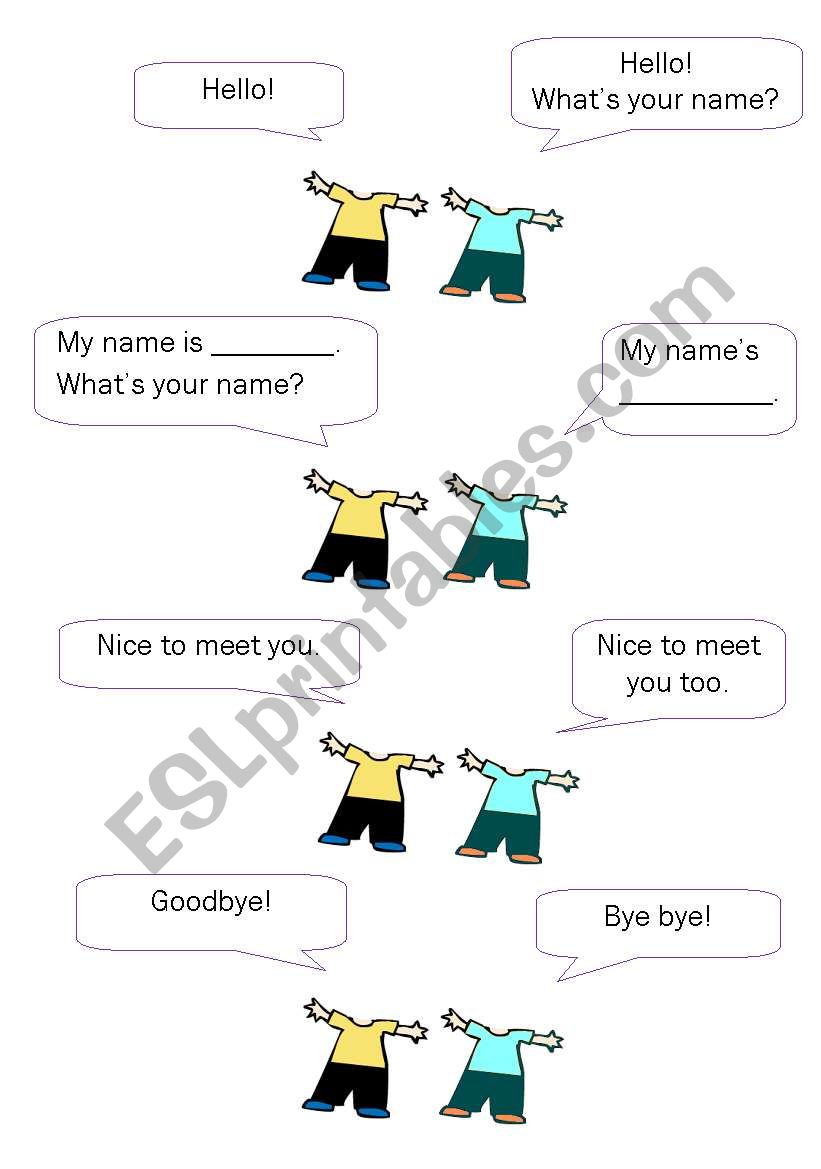 Dialogue: Nice to meet you! worksheet