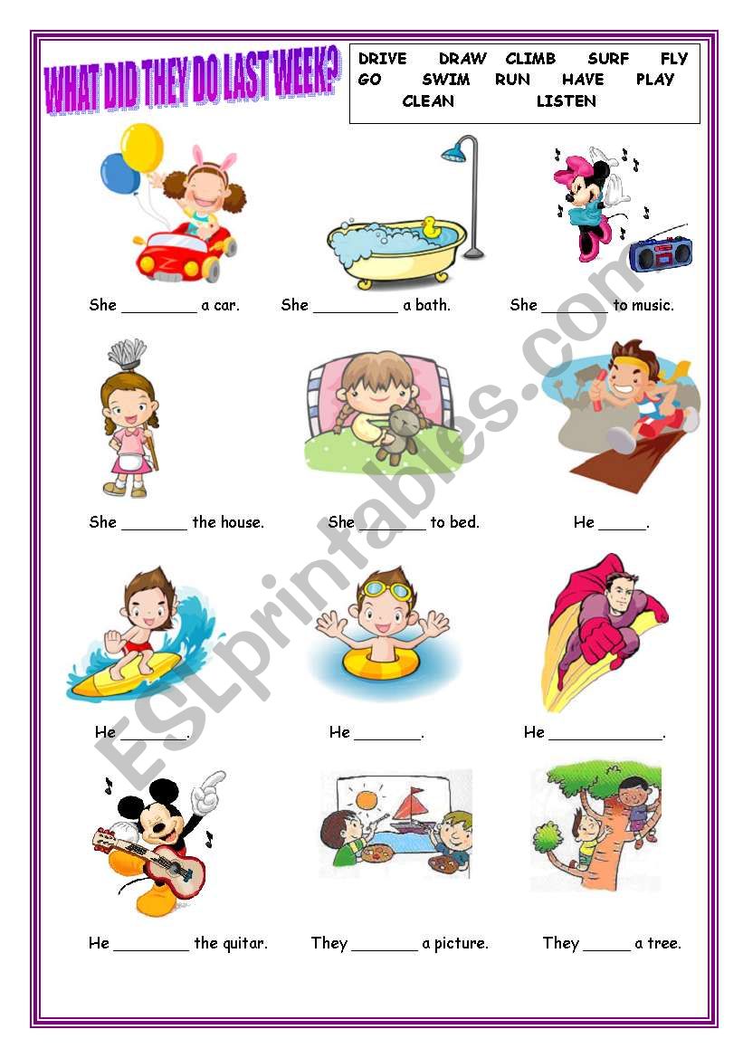 What did they do? worksheet