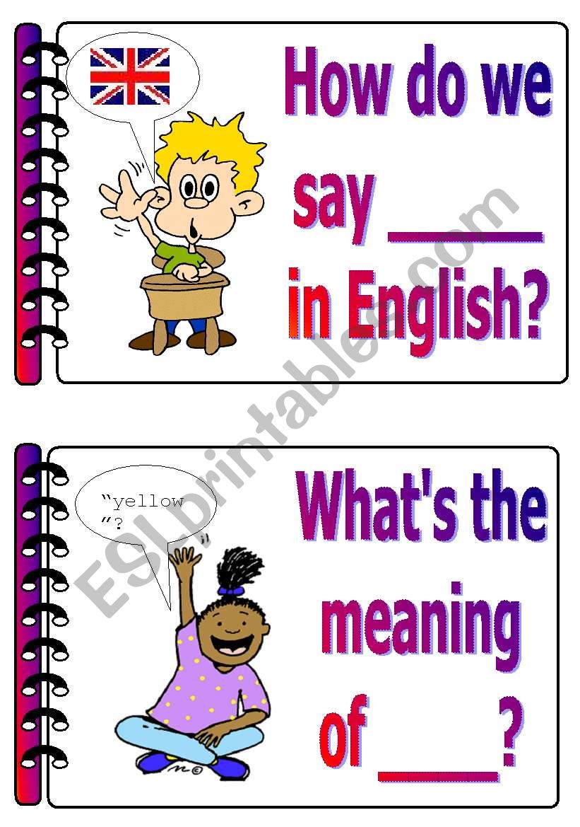 Classroom language set 3 worksheet