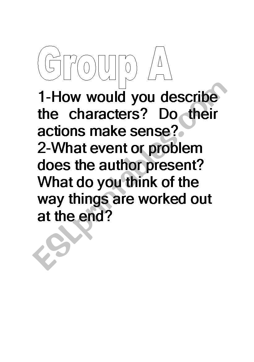 group work discussion worksheet