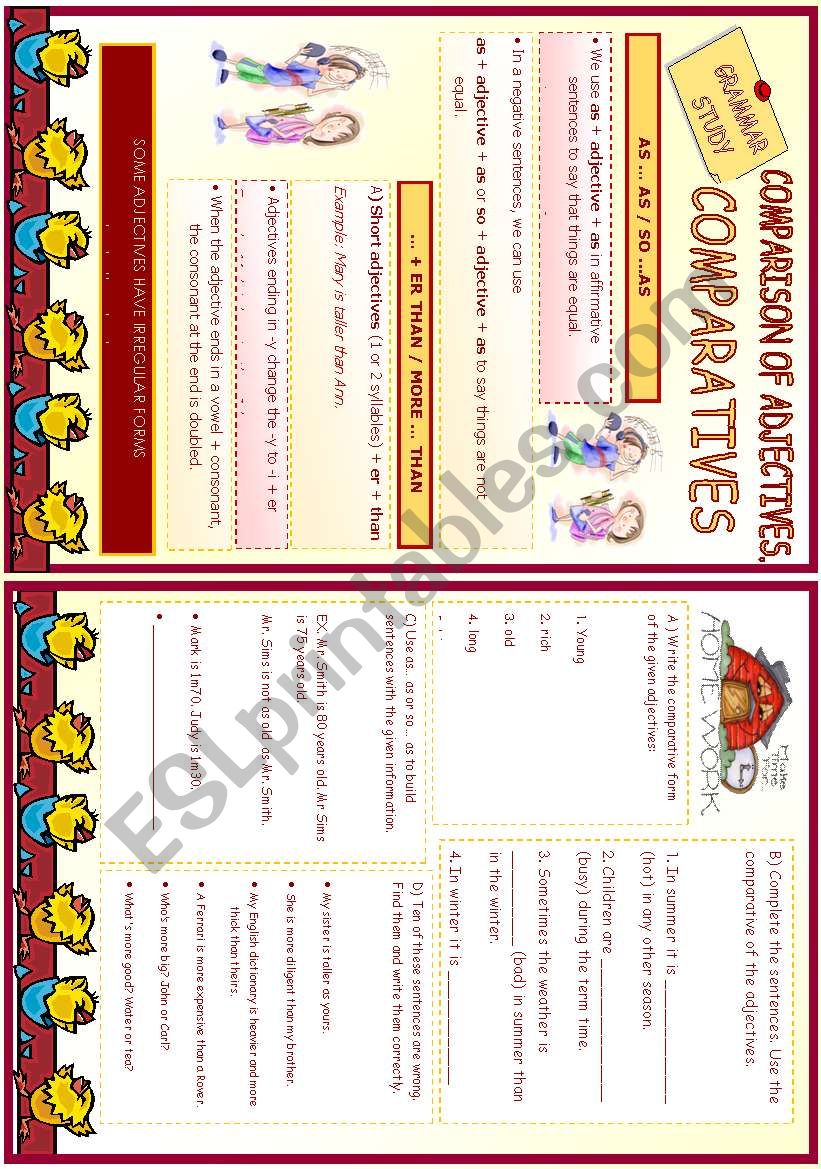 Comparison of adjectives - Comparatives