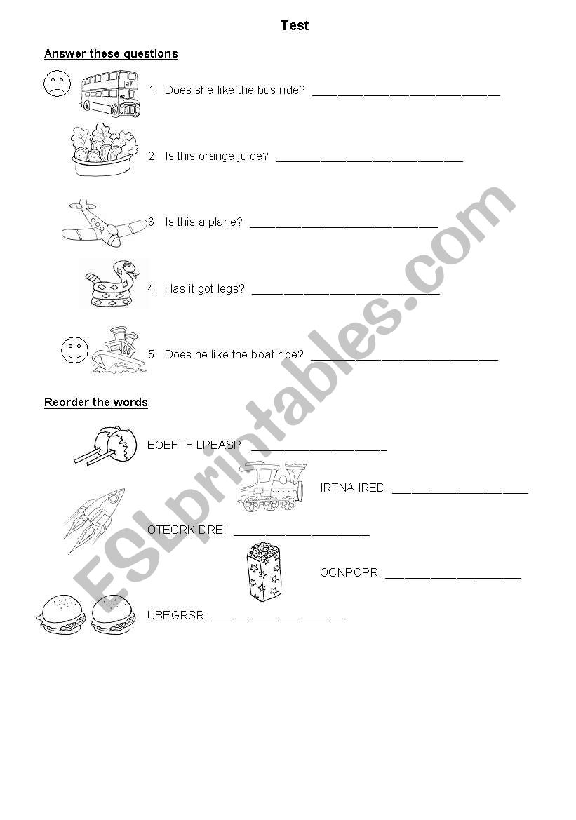 Means of transports worksheet