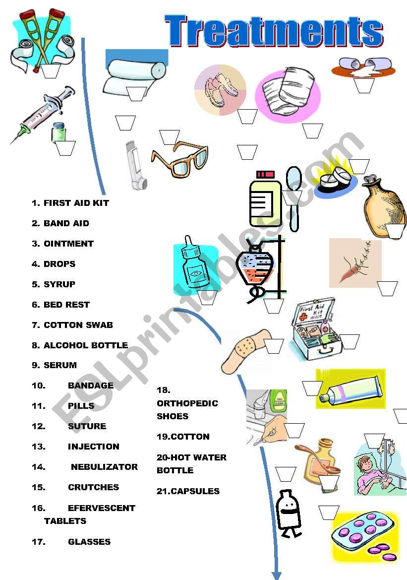 Treatments Match worksheet