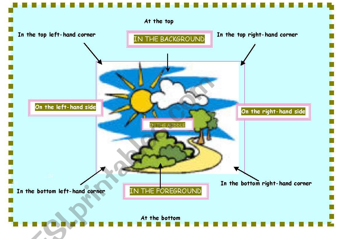 how to decribe a picture? worksheet