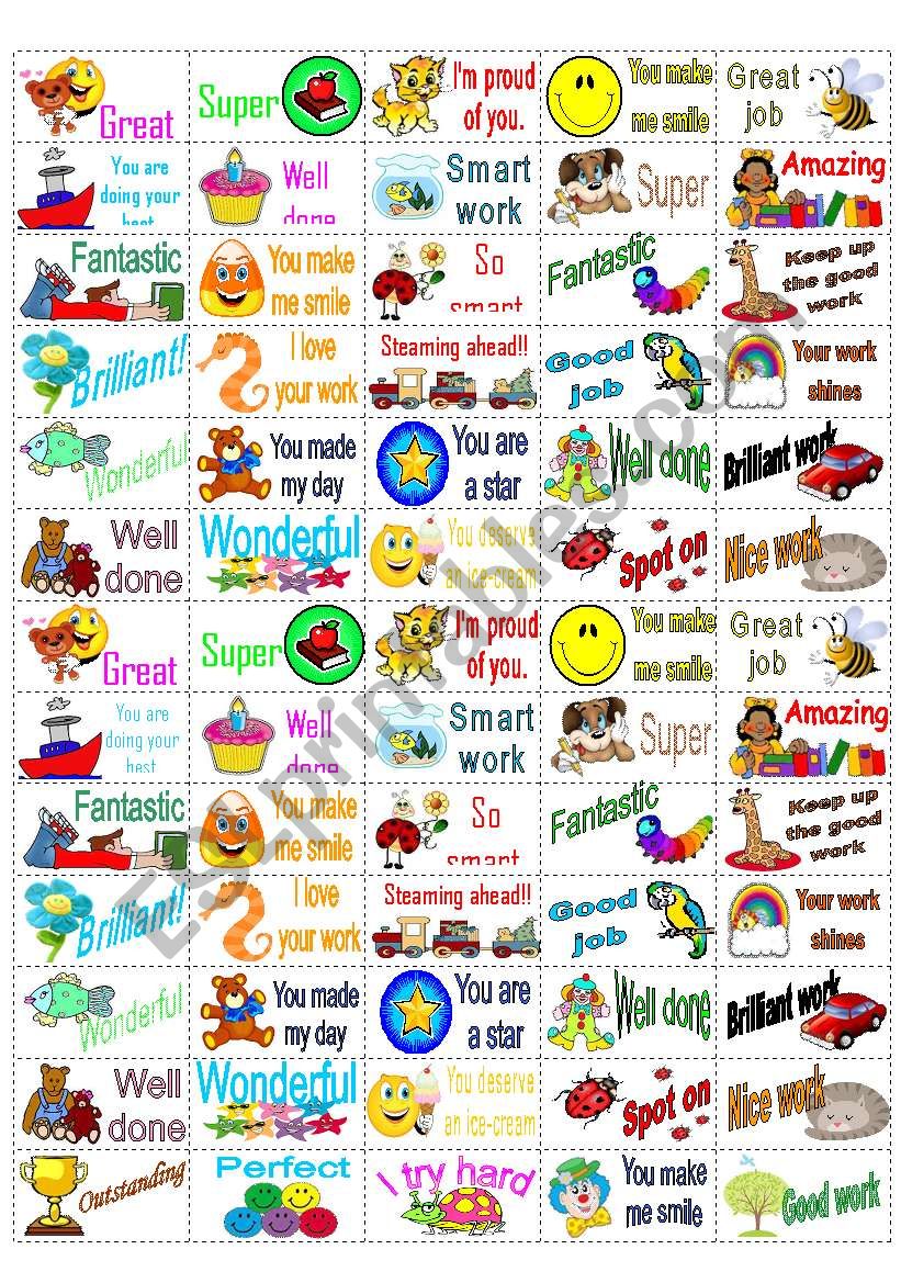 65 Reward Stickers  worksheet