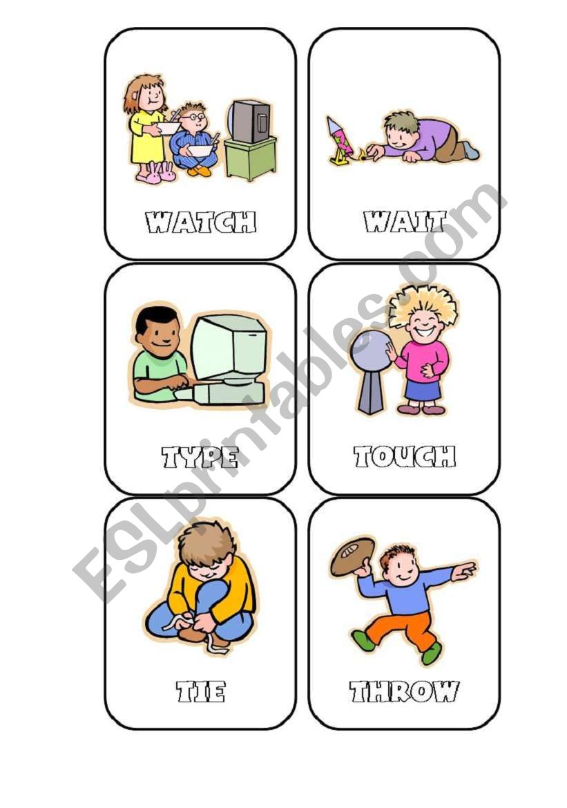 Verbs from S to W worksheet