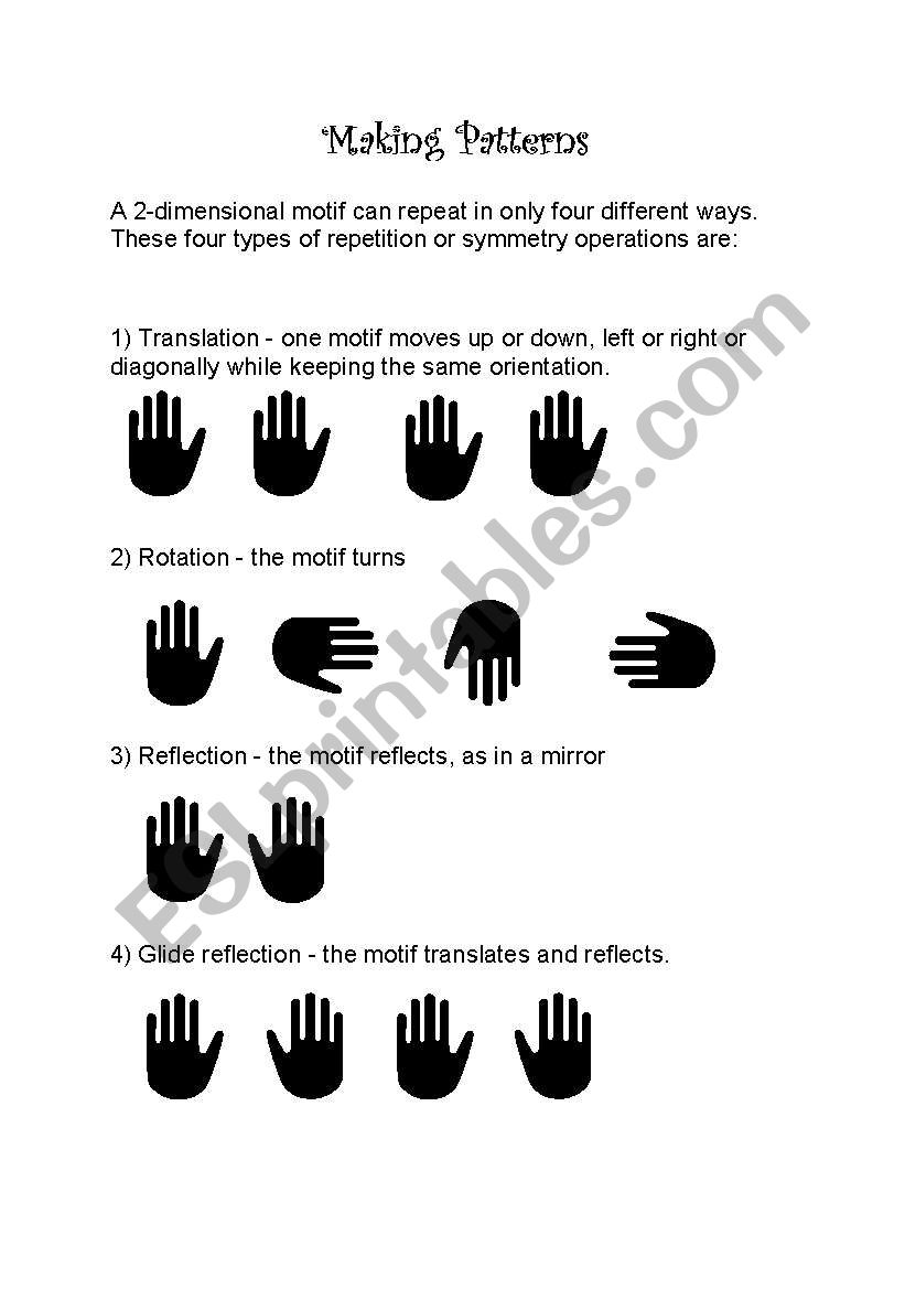 Making Patterns worksheet