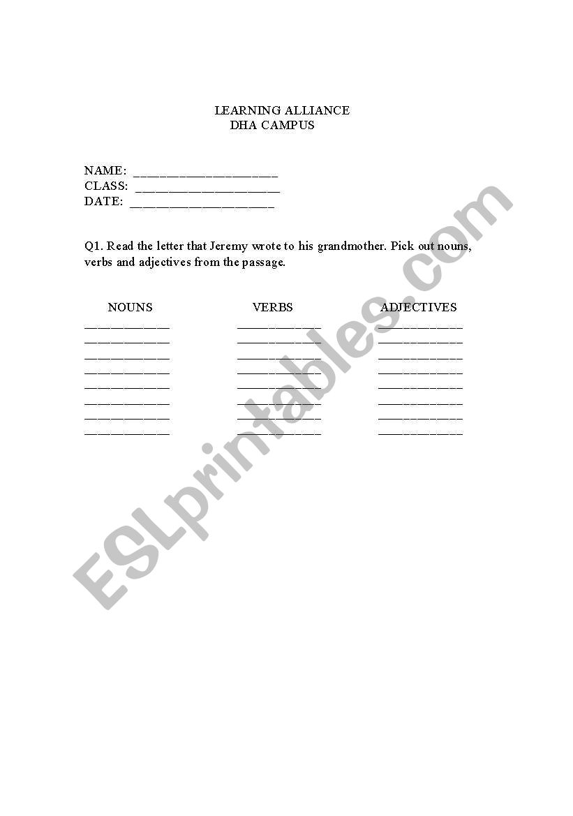 simple english worksheet