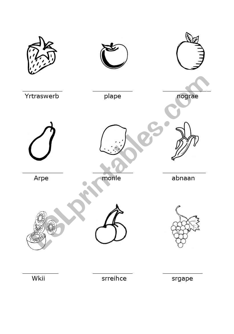 unscramble the word worksheet