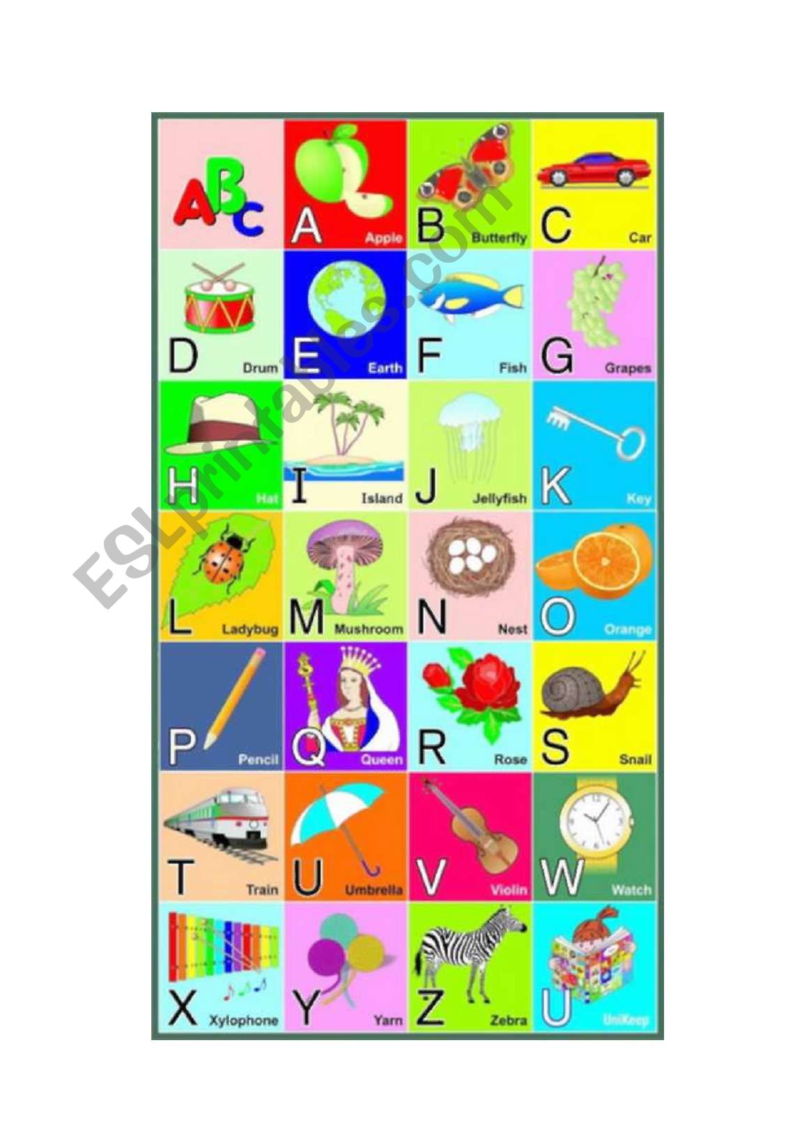 Alphabet worksheet