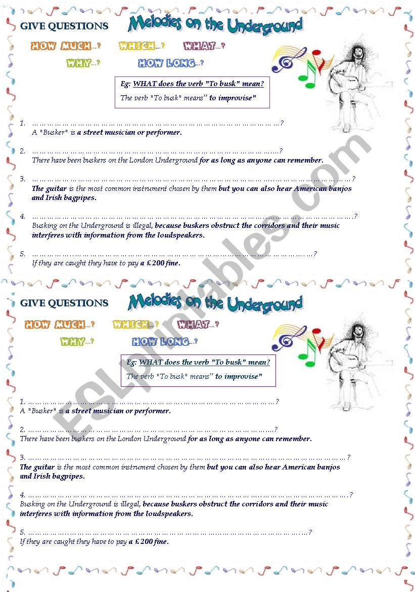 GIVE QUESTIONS - 