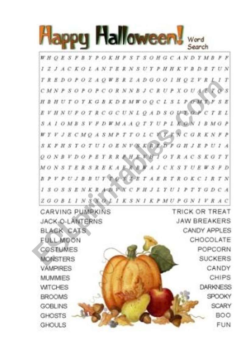 Happy Halloween worksheet